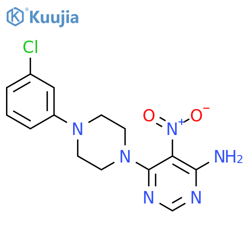 6-[4-(3-Chlorophenyl)piperazin-1-yl]-5-nitropyrimidin-4-amine structure