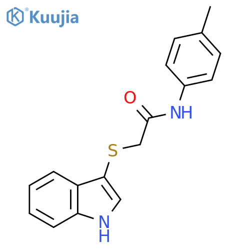 2-(1H-indol-3-ylsulfanyl)-N-(4-methylphenyl)acetamide structure