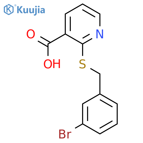 2-[(3-bromobenzyl)thio]nicotinic acid structure