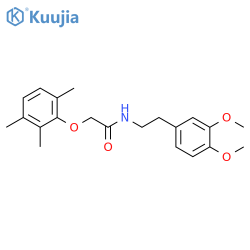 N-[2-(3,4-dimethoxyphenyl)ethyl]-2-(2,3,6-trimethylphenoxy)acetamide structure
