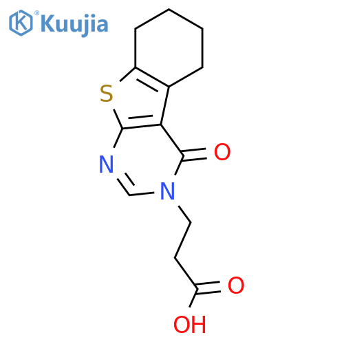 3-{3-oxo-8-thia-4,6-diazatricyclo[7.4.0.02,?]trideca-1(9),2(7),5-trien-4-yl}propanoic acid structure