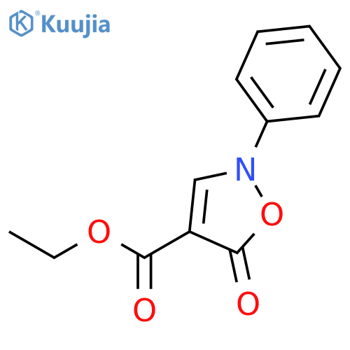 4-Isoxazolecarboxylic acid, 2,5-dihydro-5-oxo-2-phenyl-, ethyl ester structure