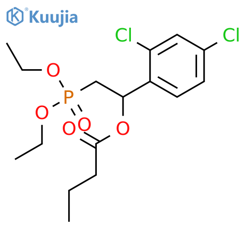 Butanoic acid, 1-(2,4-dichlorophenyl)-2-(diethoxyphosphinyl)ethyl ester structure