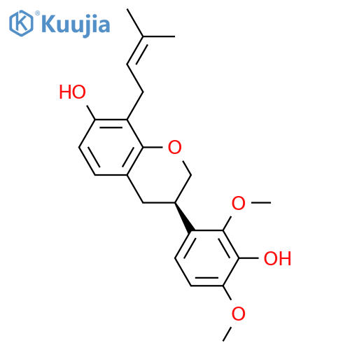 (3R)-3,4-Dihydro-3-(3-hydroxy-2,4-dimethoxyphenyl)-8-(3-methyl-2-butenyl)-2H-1-benzopyran-7-ol structure