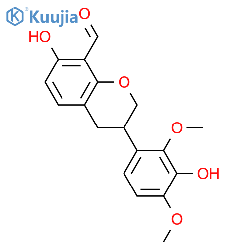 8-Formyl-2',3',4',7-tetrahydroxyisoflavan; (+)-form, 2',4'-Di-Me ether structure