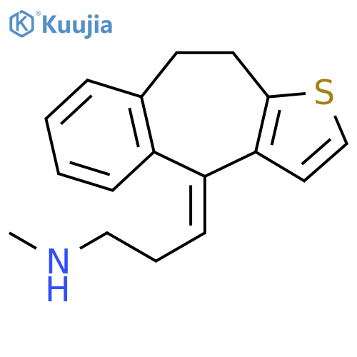 (3Z)-3-(9,10-dihydro-4H-benzo[4,5]cyclohepta[1,2-b]thiophen-4-ylidene)-N-methylpropan-1-amine structure