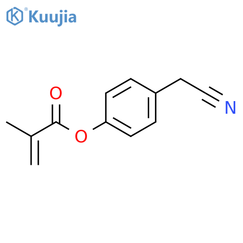 2-Methyl-acrylic acid 4-cyanomethyl-phenyl ester structure