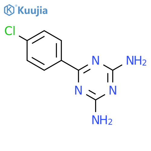 6-(4-Chlorophenyl)-1,3,5-triazine-2,4-diamine structure