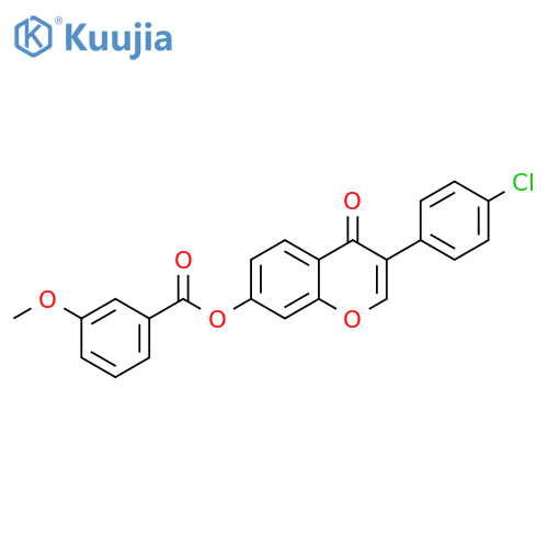 3-(4-chlorophenyl)-4-oxo-4H-chromen-7-yl 3-methoxybenzoate structure