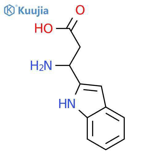 3-Amino-3-(1H-indol-2-yl)propanoic acid structure