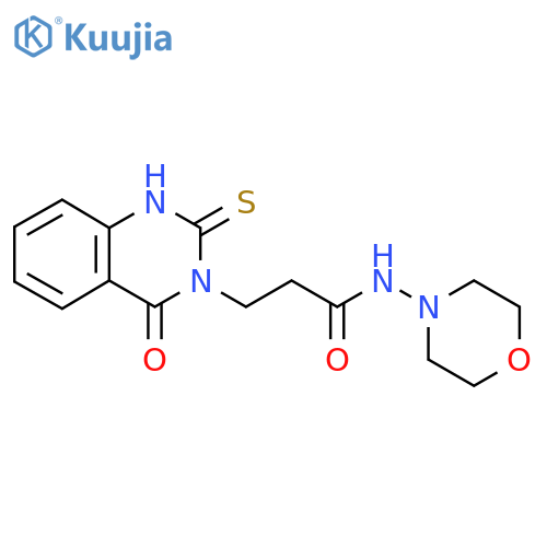 N-(morpholin-4-yl)-3-(4-oxo-2-sulfanylidene-1,2,3,4-tetrahydroquinazolin-3-yl)propanamide structure