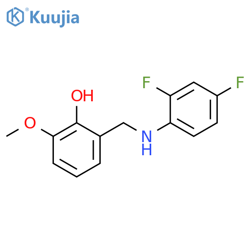 Phenol, 2-[[(2,4-difluorophenyl)amino]methyl]-6-methoxy- structure