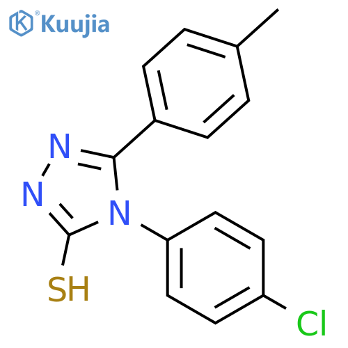 4-(4-chlorophenyl)-5-(4-methylphenyl)-4H-1,2,4-triazole-3-thiol structure