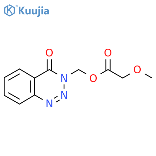 (4-oxo-3,4-dihydro-1,2,3-benzotriazin-3-yl)methyl 2-methoxyacetate structure