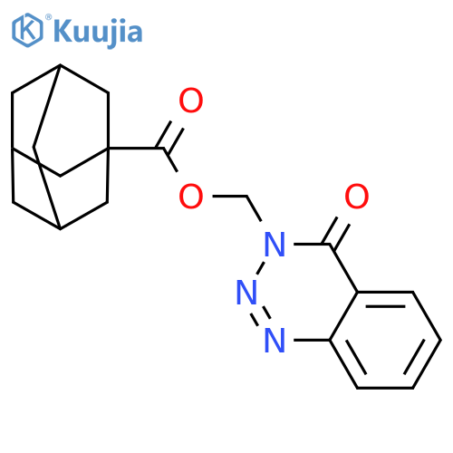 (4-oxo-3,4-dihydro-1,2,3-benzotriazin-3-yl)methyl adamantane-1-carboxylate structure