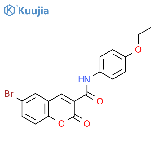 6-bromo-N-(4-ethoxyphenyl)-2-oxo-2H-chromene-3-carboxamide structure