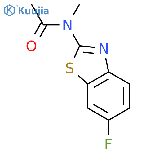 Acetamide,N-(6-fluoro-2-benzothiazolyl)-N-methyl- structure