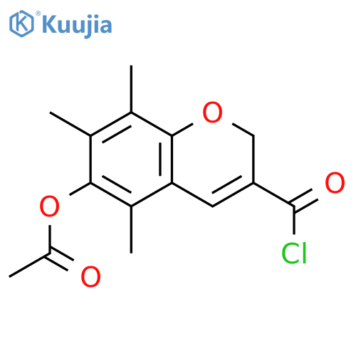 2H-1-BENZOPYRAN-3-CARBONYL CHLORIDE, 6-(ACETYLOXY)-5,7,8-TRIMETHYL- structure