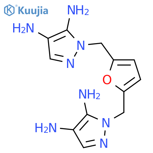 1H-PYRAZOLE-4,5-DIAMINE, 1,1'-[2,5-FURANDIYLBIS(METHYLENE)]BIS- structure