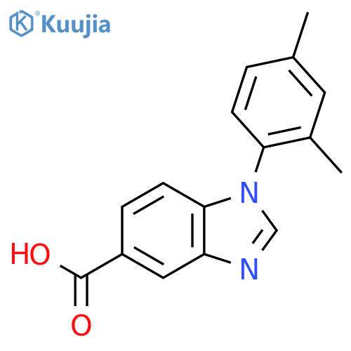 1-(2,4-dimethylphenyl)-1H-1,3-benzodiazole-5-carboxylic acid structure