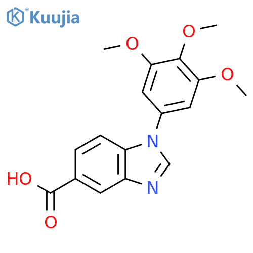 1-(3,4,5-Trimethoxyphenyl)-1H-benzimidazole-5-carboxylic acid structure
