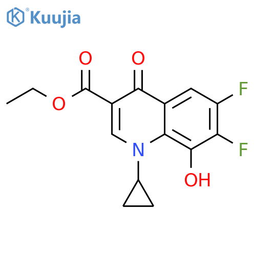 1-Cyclopropyl-6,7-difluoro-1,4-dihydro-8-hydroxy-4-oxo-3-quinolinecarboxylic Acid Ethyl Ester structure