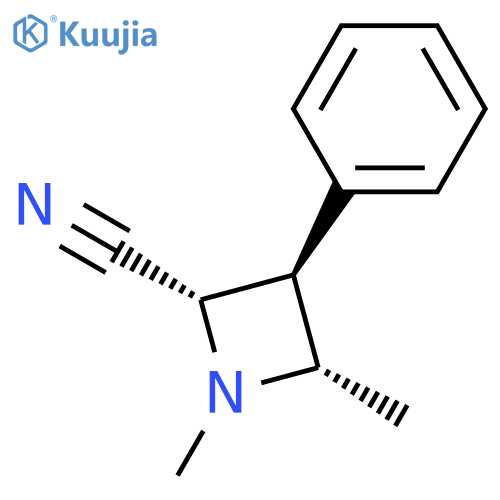 2-AZETIDINECARBONITRILE, 1,4-DIMETHYL-3-PHENYL-, (2S,3S,4S)- structure