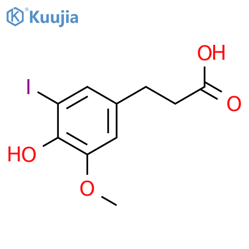 Benzenepropanoic acid, 4-hydroxy-3-iodo-5-methoxy- structure