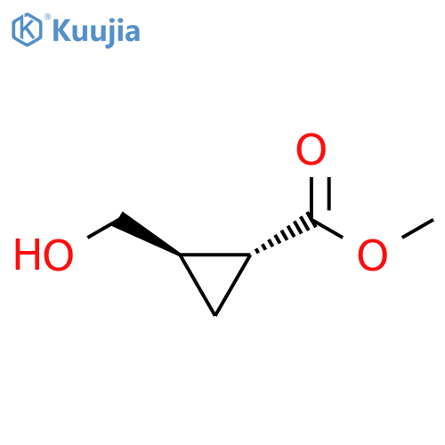 Cyclopropanecarboxylic acid, 2-(hydroxymethyl)-, methyl ester, (1R,2R)- structure