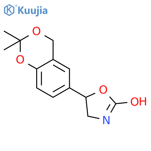(R)-5-(2,2-Dimethyl-4H-1,3-benzodioxin-6-yl)-1,3-oxazolidin-2-one structure