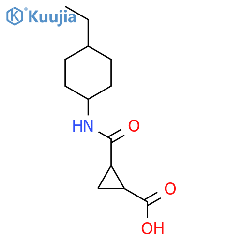 Cyclopropanecarboxylicacid, 2-[[(trans-4-ethylcyclohexyl)amino]carbonyl]-, methyl ester, (1R,2R)-rel- structure