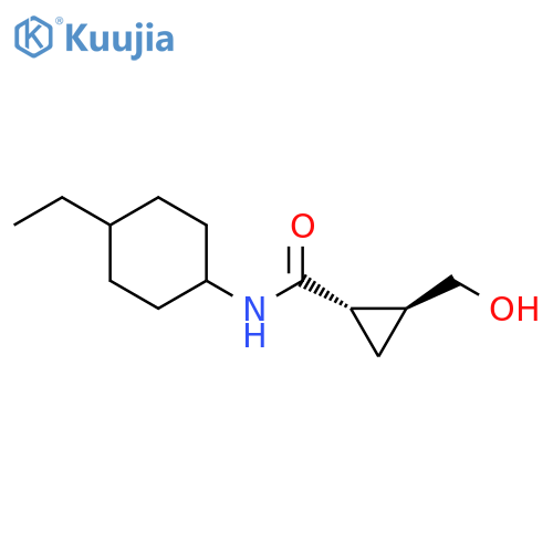 Cyclopropanecarboxamide,N-(trans-4-ethylcyclohexyl)-2-(hydroxymethyl)-, (1R,2R)-rel- structure