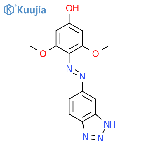 PHENOL, 4-(1H-BENZOTRIAZOL-5-YLAZO)-3,5-DIMETHOXY- structure