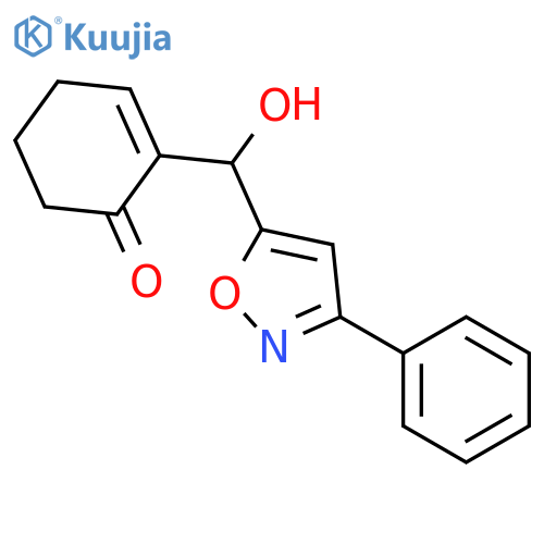 2-Cyclohexen-1-one, 2-[hydroxy(3-phenyl-5-isoxazolyl)methyl]- structure
