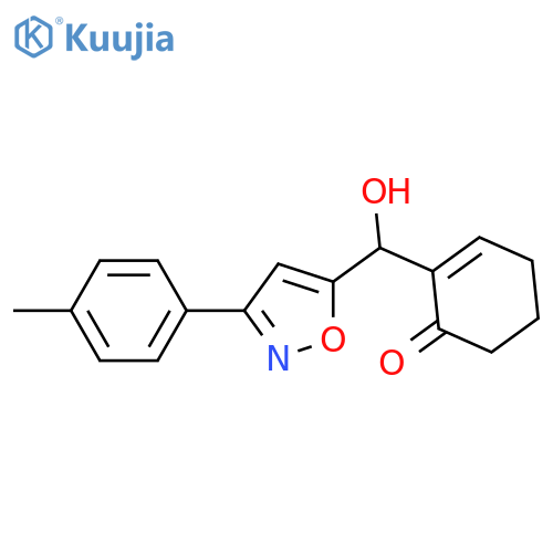 2-CYCLOHEXEN-1-ONE, 2-[HYDROXY[3-(4-METHYLPHENYL)-5-ISOXAZOLYL]METHYL]- structure