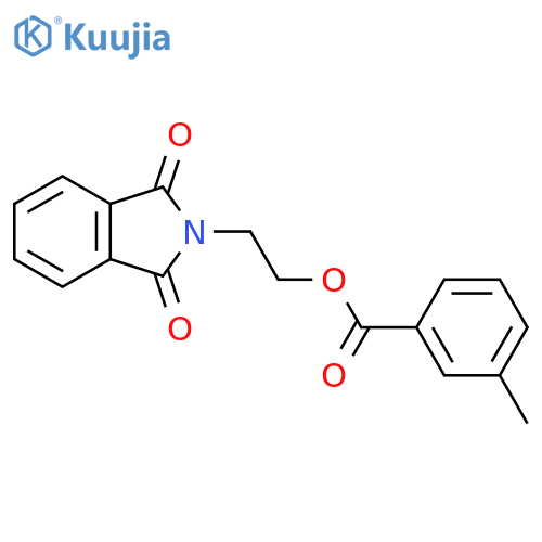 2-(1,3-dioxo-2,3-dihydro-1H-isoindol-2-yl)ethyl 3-methylbenzoate structure