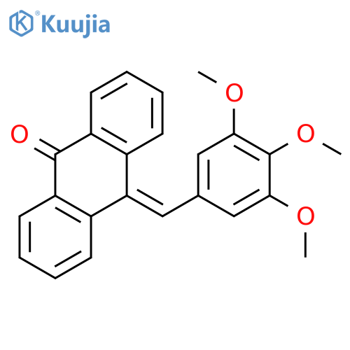 10-(3,4,5-trimethoxyphenyl)methylidene-9,10-dihydroanthracen-9-one structure