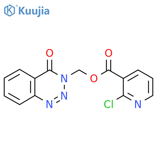 (4-Oxo-3,4-dihydro-1,2,3-benzotriazin-3-yl)methyl 2-chloropyridine-3-carboxylate structure