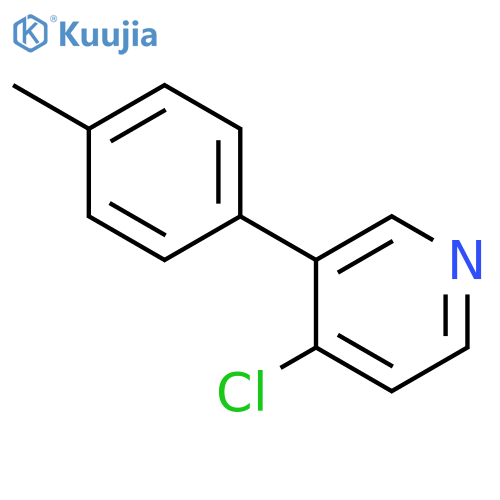 Pyridine, 4-chloro-3-(4-methylphenyl)- structure
