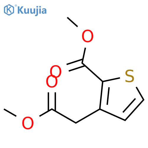 3-THIOPHENEACETIC ACID, 2-(METHOXYCARBONYL)-, METHYL ESTER structure