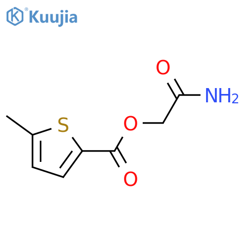 2-Thiophenecarboxylicacid, 5-methyl-, 2-amino-2-oxoethyl ester structure