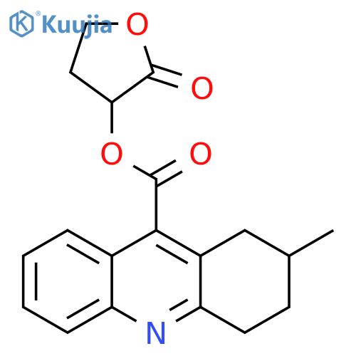 9-Acridinecarboxylic acid, 1,2,3,4-tetrahydro-2-methyl-, tetrahydro-2-oxo-3-furanyl ester structure