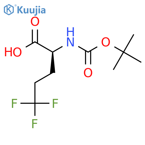 (2S)-2-{(tert-butoxy)carbonylamino}-5,5,5-trifluoropentanoic acid structure