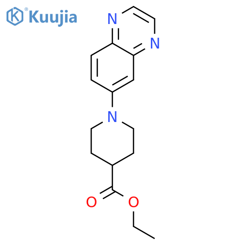 Ethyl 1-(6-quinoxalinyl)-4-piperidinecarboxylate structure