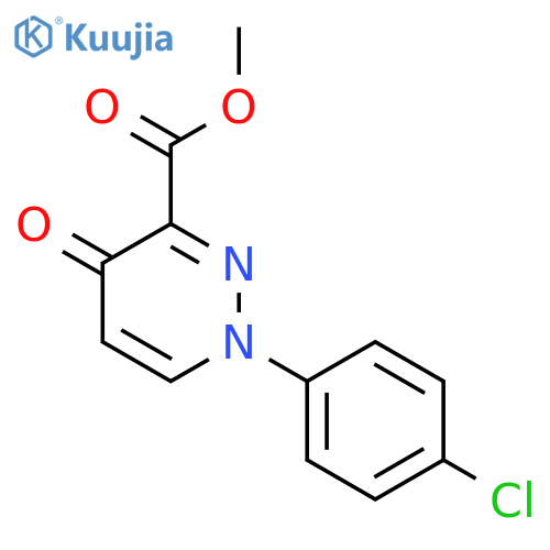 Methyl 1-(4-chlorophenyl)-4-oxo-1,4-dihydro-3-pyridazinecarboxylate structure