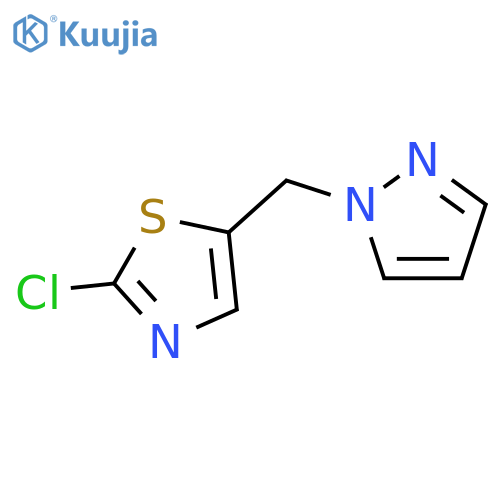 2-Chloro-5-(1H-pyrazol-1-ylmethyl)-1,3-thiazole structure