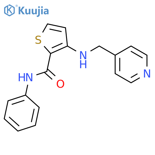 2-Thiophenecarboxamide, N-phenyl-3-[(4-pyridinylmethyl)amino]- structure