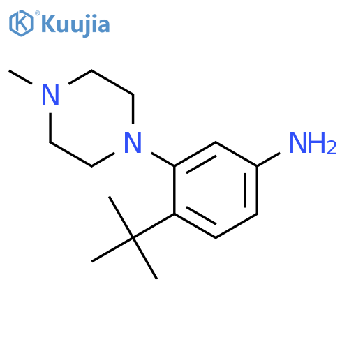 1-[2-(tert-butyl)-5-aminophenyl]-4-methylpiperazine structure