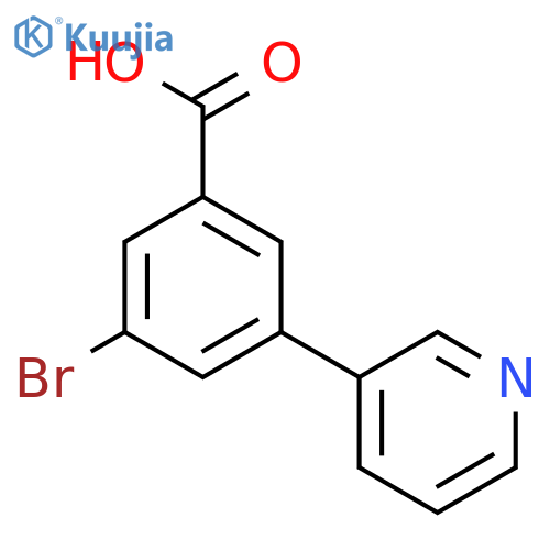 Benzoic acid, 3-bromo-5-(3-pyridinyl)- structure