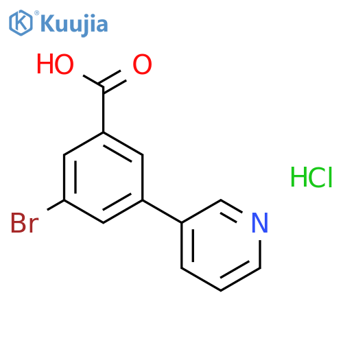 Benzoic acid, 3-bromo-5-(3-pyridinyl)-, hydrochloride structure